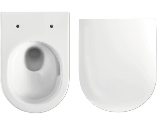 Závěsný klozet s hlubokým splachováním z sanitární keramiky