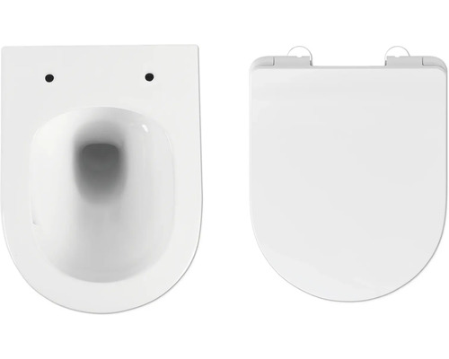 Keramická závěsná toaleta s hlubokým splachováním a WC sedátkem