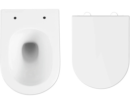 Závěsný hlubokosplachovací klozet s WC sedátkem