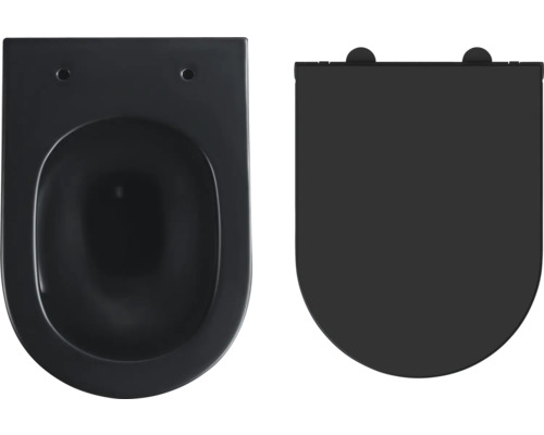 Závěsný klozet s hlubokým splachováním a WC sedátkem