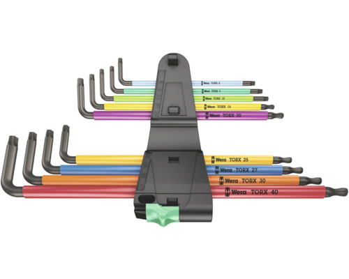 Sada zahnutých klíčů Wera Torx s držákem