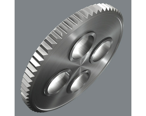 Kovové ozubené kolo se čtyřmi otvory