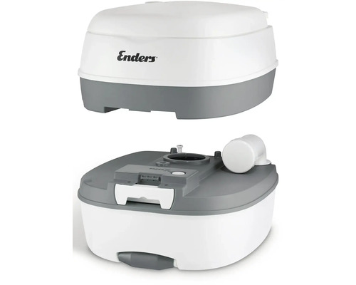 Plastová kempingová toaleta Enders, zobrazená v rozloženém stavu