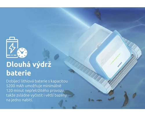 Bazénový robot s baterií pro čištění bazénů