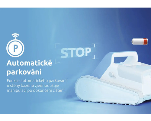 Funkce automatického parkování pro robotický čistič bazénů