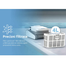 Čisticí robot na bazény s filtrem a čtyřlitrovou sběrnou nádobou