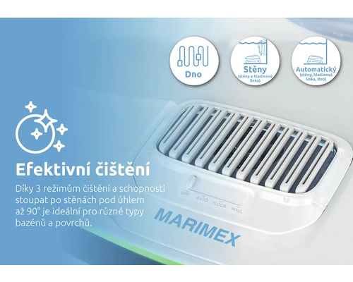 Čisticí robot pro bazény Marimex s režimy čištění dna, stěn a hladinové linky