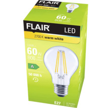 Žárovka FLAIR LED A60 E27, teplá bílá, na obalu