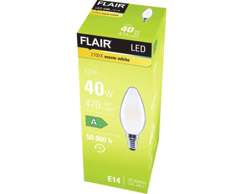 Balení LED žárovky Flair E14