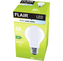 Balení LED žárovky Flair A60 s paticí E27, 4000 Kelvin studená bílá