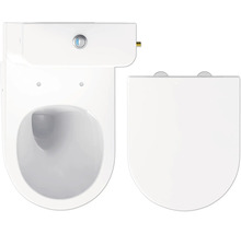 Keramické závěsné WC s hlubokým splachováním, splachovací nádržkou a WC sedátkem