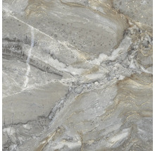 Detailní záběr šedé keramické dlaždice s mramorovou strukturou