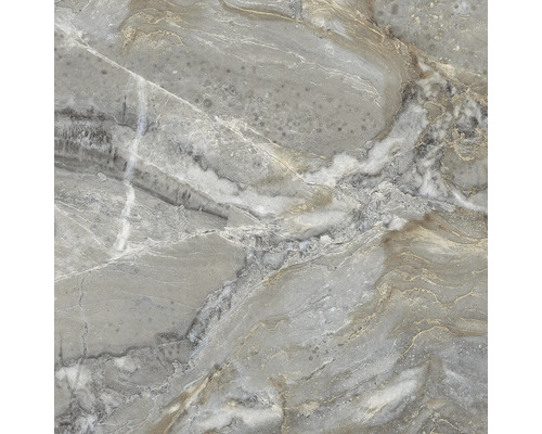 Detailní záběr šedé keramické dlaždice s mramorovou strukturou