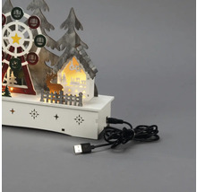 Dekorativní LED světlo s vánočním motivem, včetně ruského kola, domu, stromů a jelena