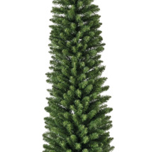 Úzký umělý vánoční stromek se zeleným jehličím