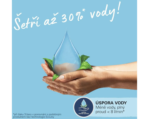 Koncept šetření vodou s kapkou vody v rukou