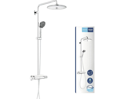Sprchový systém Grohe s hlavovou a ruční sprchou a termostatickou baterií