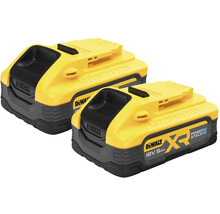 Dva akumulátory DeWalt 18 V 5 ampérhodin XR Power Stack
