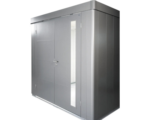 Prostorný zahradní domek s dveřmi a oknem pro venkovní použití