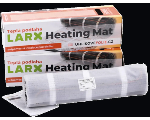 Topná rohož LARX pro podlahové topení v obalu a rozložená
