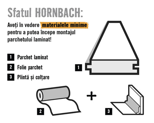 Poradce Hornbach: Potřebné materiály pro instalaci laminátu: Laminát, podložka a soklové lišty