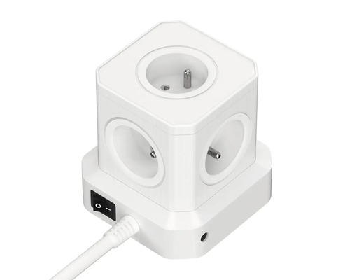 Krychlová zásuvková lišta s vypínačem a kabelem