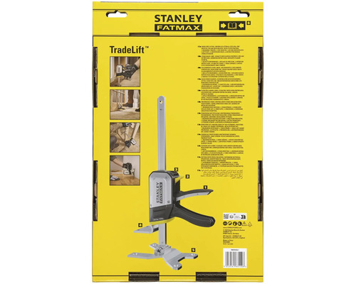 Stanley Fatmax TradeLift s očíslovanými díly a informacemi o produktu na obalu.