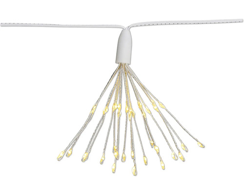 LED světelný řetěz s mnoha prameny a teplým bílým světlem
