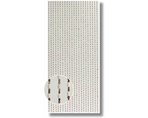 Dřevěný korálkový závěs s hnědými a béžovými korálky