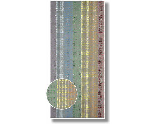 Dekorativní korálkový závěs s duhovými barvami