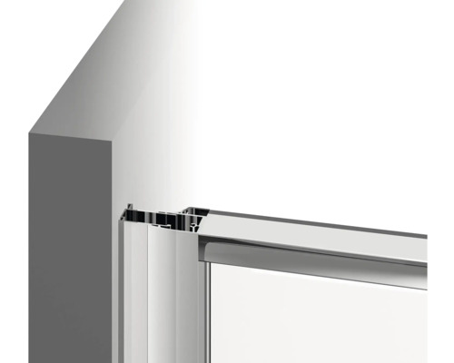 Detail sprchového koutu z hliníku