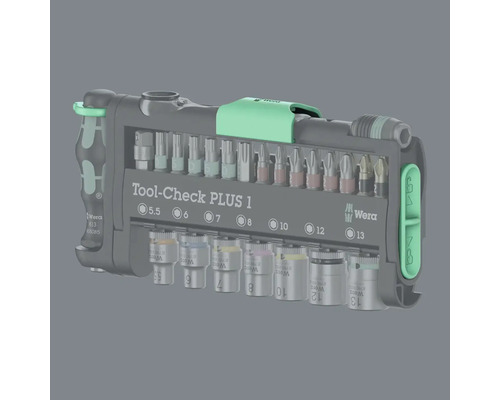Sada nářadí s bity a ořechy od společnosti Wera