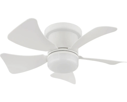 Bílé stropní svítidlo s ventilátorem