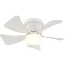 Bílý stropní ventilátor se světlem