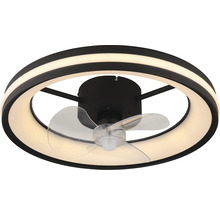 Stropní ventilátor s integrovaným osvětlením a transparentními lopatkami rotoru