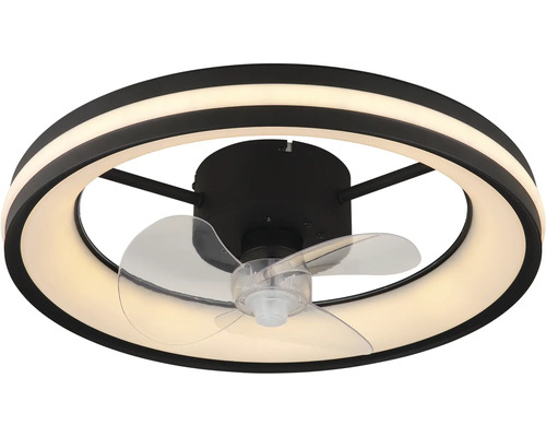 Stropní ventilátor s integrovaným osvětlením a transparentními lopatkami rotoru