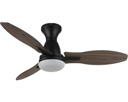 Stropní ventilátor se třemi lopatkami a integrovanou lampou