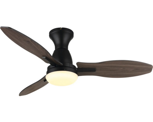 Stropní ventilátor se třemi lopatkami a integrovanou lampou