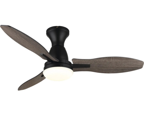 Stropní ventilátor se třemi lopatkami a integrovanou lampou