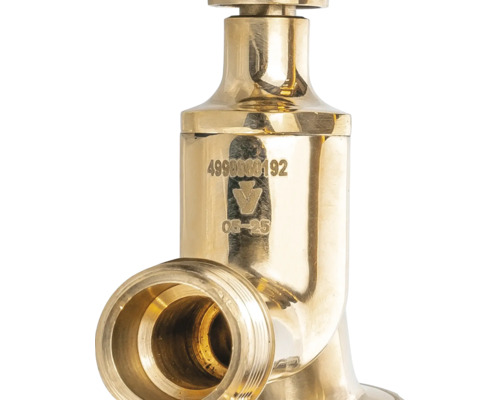 Detailní záběr mosazného vodovodního kohoutku