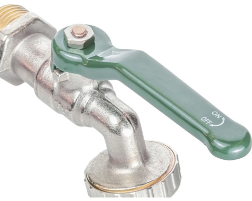Vodovodní kohoutek s pákovou rukojetí a symbolem směru otáčení