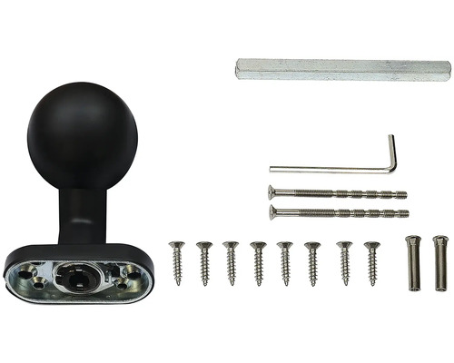 Dveřní knoflík se šrouby a nářadím