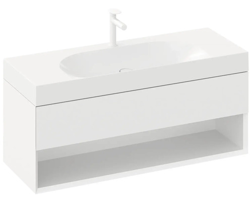 Skříňka pod umyvadlo s umyvadlem a odkládací policí