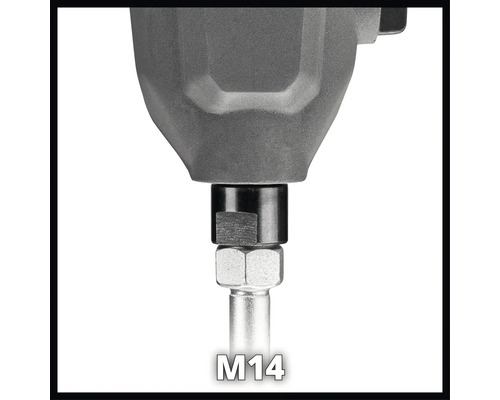 Detailní záběr závitu M14 na nástroji