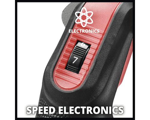 Detail elektronické regulace otáček na elektrickém nářadí.