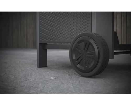 Detail grilu s kolečkem