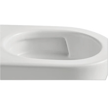 Detail bílého závěsného WC