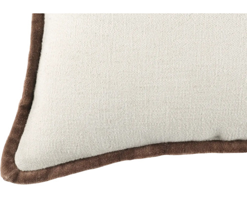 Dekorační polštář s hnědým okrajem