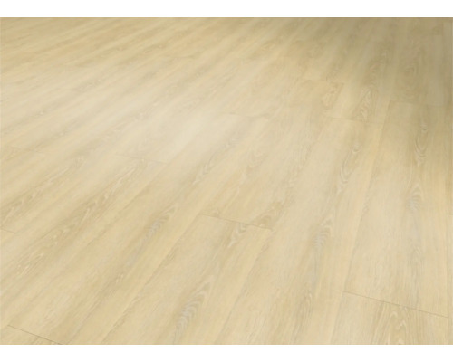 Světlá laminátová podlaha s dřevěným vzhledem.