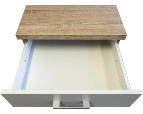 Otevřená zásuvka nábytku s dřevěnou deskou